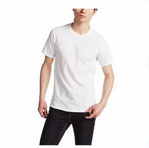 Hochwertiges 100% gekämmtes Ringspun-T-Shirt 100% Baumwolle weiß Kurzarm-T-Shirt schlichte Rundhals-T-Shirts benutzer definierte T-Shirts