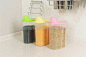 Contenedor Transparente de Plástico para Alimentos Secos, Organizador de Cereales con Taza Medidora y Boquilla Vertedora para Cocina y Despensa - Product Image 5