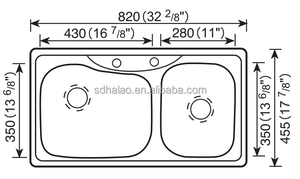 Garanzia di commercio doppia ciotola in acciaio inox 304 asil lavello da cucina - Product Image 2