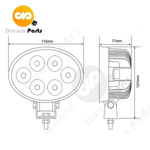 12 V 60 Wát Nông Nghiệp Đèn DẪN công việc <span class=keywords><strong>Oval</strong></span> Shaped Máy Kéo Làm Việc thay thế Bóng Đèn - Product Image 4