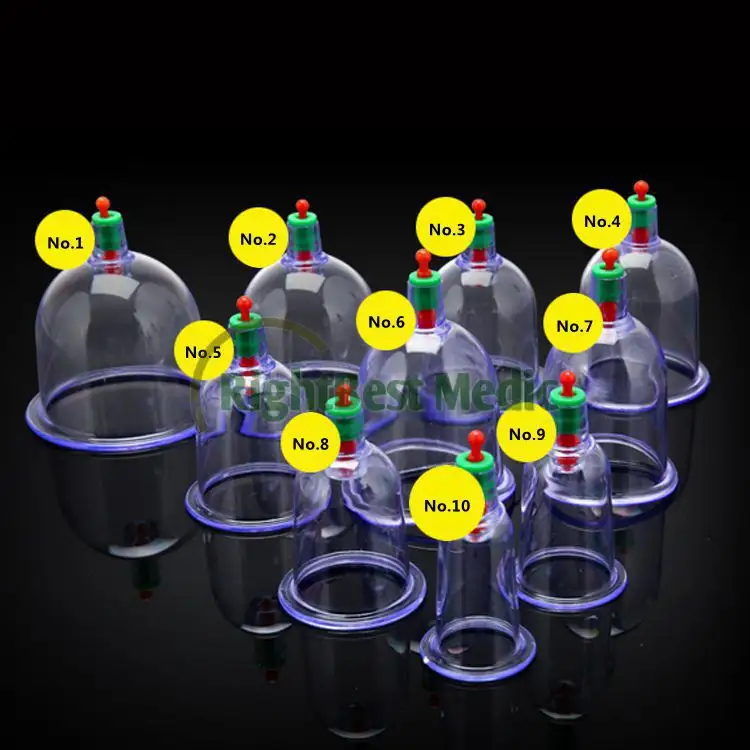 Набор пластиковых (PC AS) вакуумных банок hijama Cup 1-6 размеров одиночных банок