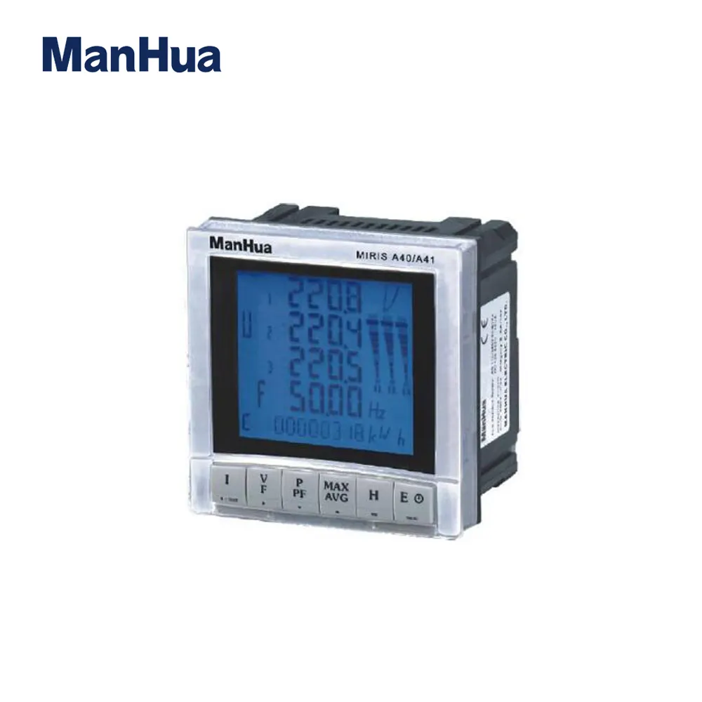 Manhua MIRIS A40/A41 LCD 400 גרם פנל הרכבה רב-פונקציה דיגיטלי אנרגיה מד