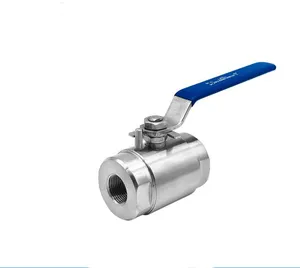 High pressure 2 pc stainless steel ball valve 1/2" & 1 " 100 bar SS304 ball