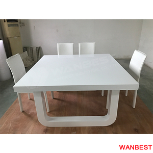 <span class=keywords><strong>Table</strong></span> de salle à manger industrielle simple surface solide blanche marbre pierre matériel <span class=keywords><strong>8</strong></span> <span class=keywords><strong>personnes</strong></span> maison - Product Image 6