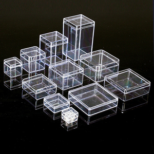 Boîtes en plastique transparentes carrées, boîte <span class=keywords><strong>de</strong></span> <span class=keywords><strong>rangement</strong></span> universelle, transparente - Product Image 6