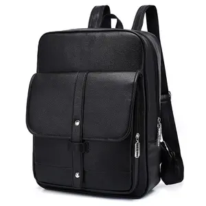 OMASKA Herren Mode Pu Leder Business Casual Laptop Rucksack