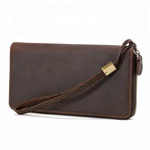 Portefeuille fait à la main pour homme, Long sac pour téléphone, pochette, vente en gros, 2020