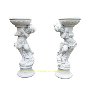 Style européen extérieur jardin rue paysage décoration marbre Statue pilier et Pot <span class=keywords><strong>de</strong></span> fleur pierre Art Sculpture à <span class=keywords><strong>vendre</strong></span> - Product Image 1