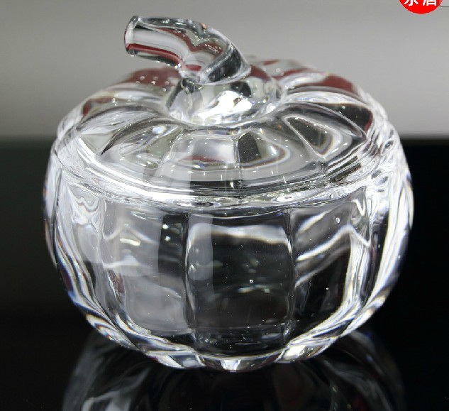 pumpkin shaped candy jar,glass cookie jars,glass storage container with lids.