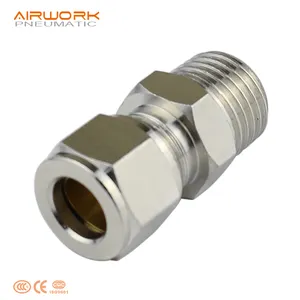 3/8 3/4 mannelijke rechte messing 12mm compressie hydraulische beentje fitting connector voor koper hdpe pe pijp