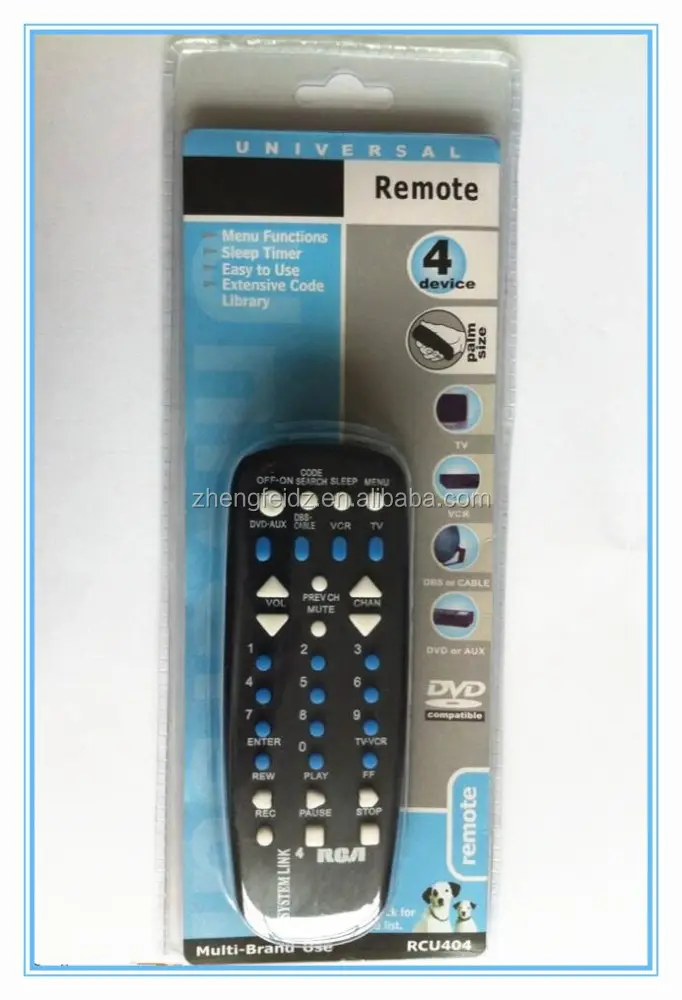 4 perangkat mini yang universal remote kontrol F-188 RCU404 403 703 4 in 1 america selatan remote dengan paket melepuh