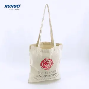 Recyclable good quality printing cotton canvas promotional shopping tote bags with custom logo