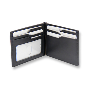 Cartera Minimalista Bifold para <span class=keywords><strong>Hombre</strong></span> <span class=keywords><strong>de</strong></span> Cuero PU Marrón con Patrón Grabado <span class=keywords><strong>de</strong></span> Cocodrilo y Clip para Billetes - Product Image 3