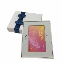 Caja de tarjetas de regalo elegante con tapa