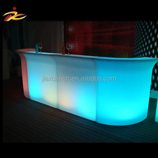 CE & ROHS PE пластиковая портативная барная стойка с подсветкой/светодиодная барная мебель для бара, вечеринки