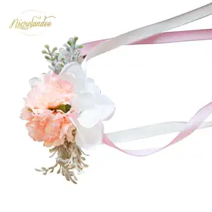 Nicro עוזרת של כבוד מלאכותי בד רצועת כלים פרחי קשתות חתונת המפלגה לטובת שושבינה יד פרחים