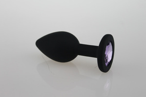 Mini <span class=keywords><strong>Plug</strong></span> <span class=keywords><strong>Anale</strong></span> in <span class=keywords><strong>Silicone</strong></span> Nero con Gemma, Giocattolo Sessuale per Uomini - Product Image 3