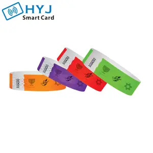 RFID שבב רך חד פעמי נייר wristbands/צמידי לילדים