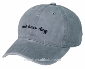 6 panel classic bad hair day cap manufacturer wholesale fashion washed baseball dad cap and hat