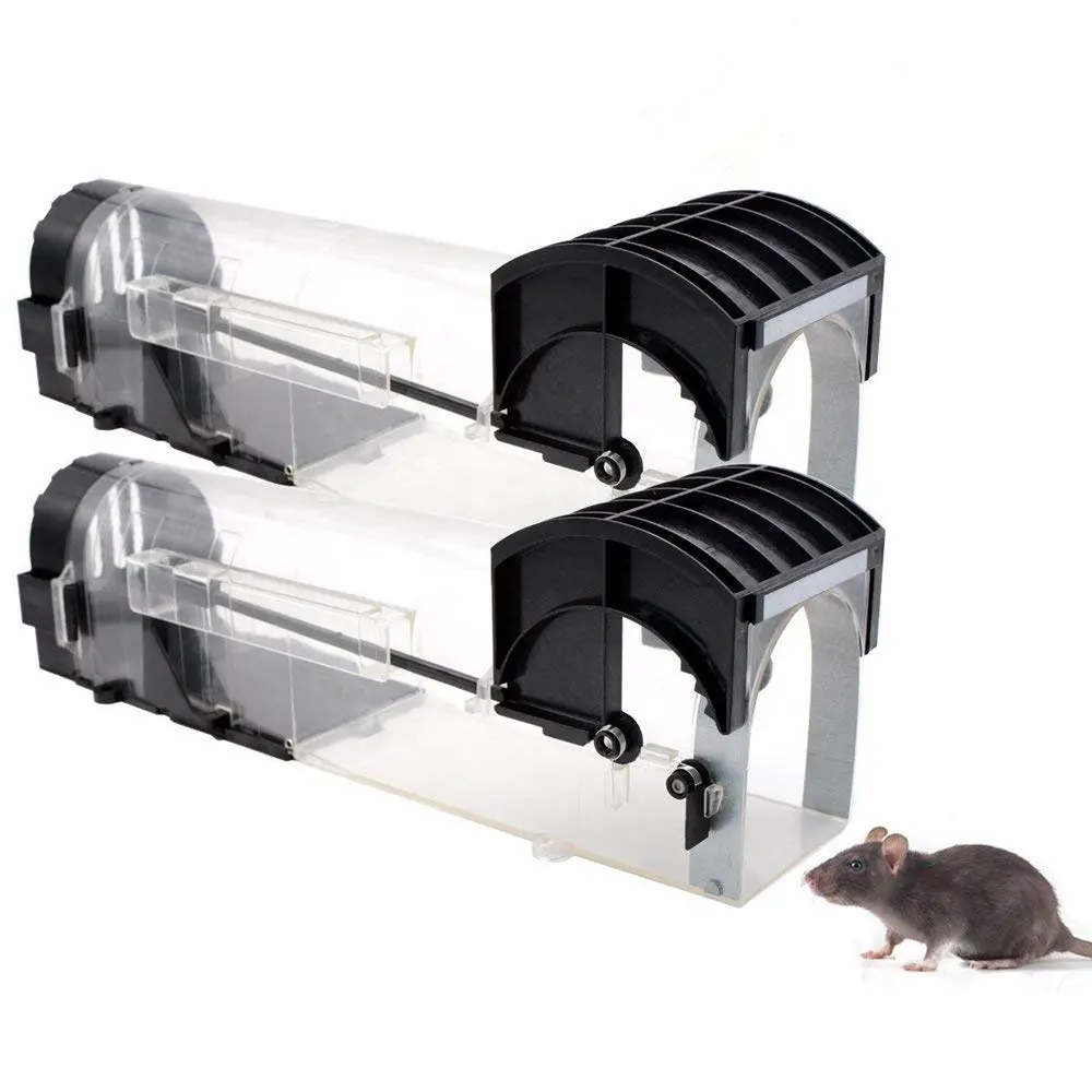 Allargata Mouse Trap Umano Riutilizzabile Automatico Live Cattura Trappola Roditore Del Mouse di Plastica