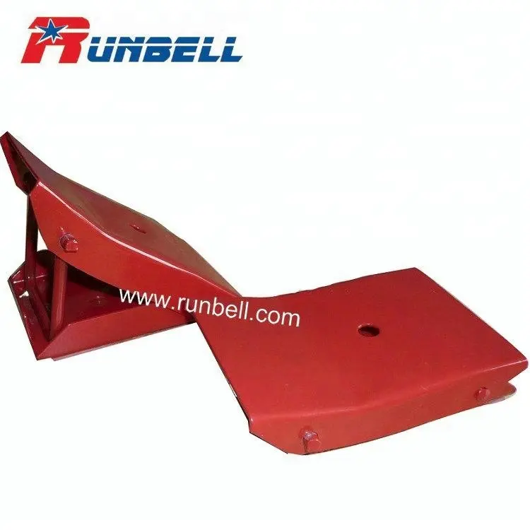 Foldable 15 Gauge Formed Sheet Metal Construction Wheel Chock Stabilizer For Vehicles Car Park