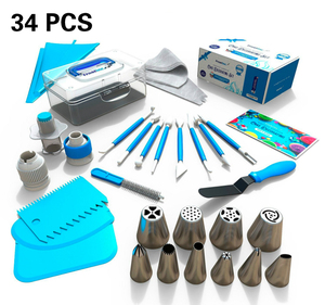 Hot Sell 34/42/73/80/124 Pcs Cake Decorating Rotating Cake Stand Turntable <strong>Kit</strong> <strong>Baking</strong> Tools With Icing Piping Tips Set - Product Image 4