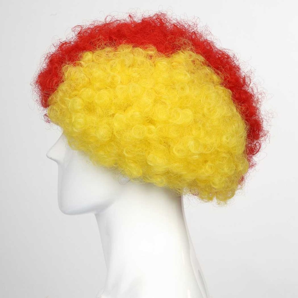 Parrucca Afro Colori Bandiera Tedesca Nero Rosso E Giallo Per Tifosi Calcio Euro 2024