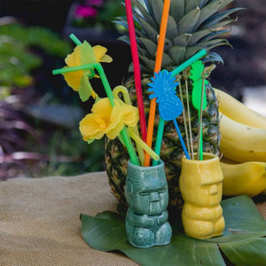 Juego de 4 tazas de cerámica Tiki, venta al por mayor - Product Image 5