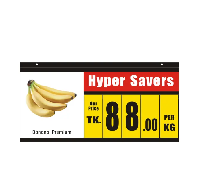 Supermarkt Plastic Reclame Prijs Tickets/Prijs Display Bord/Flip Grafieken