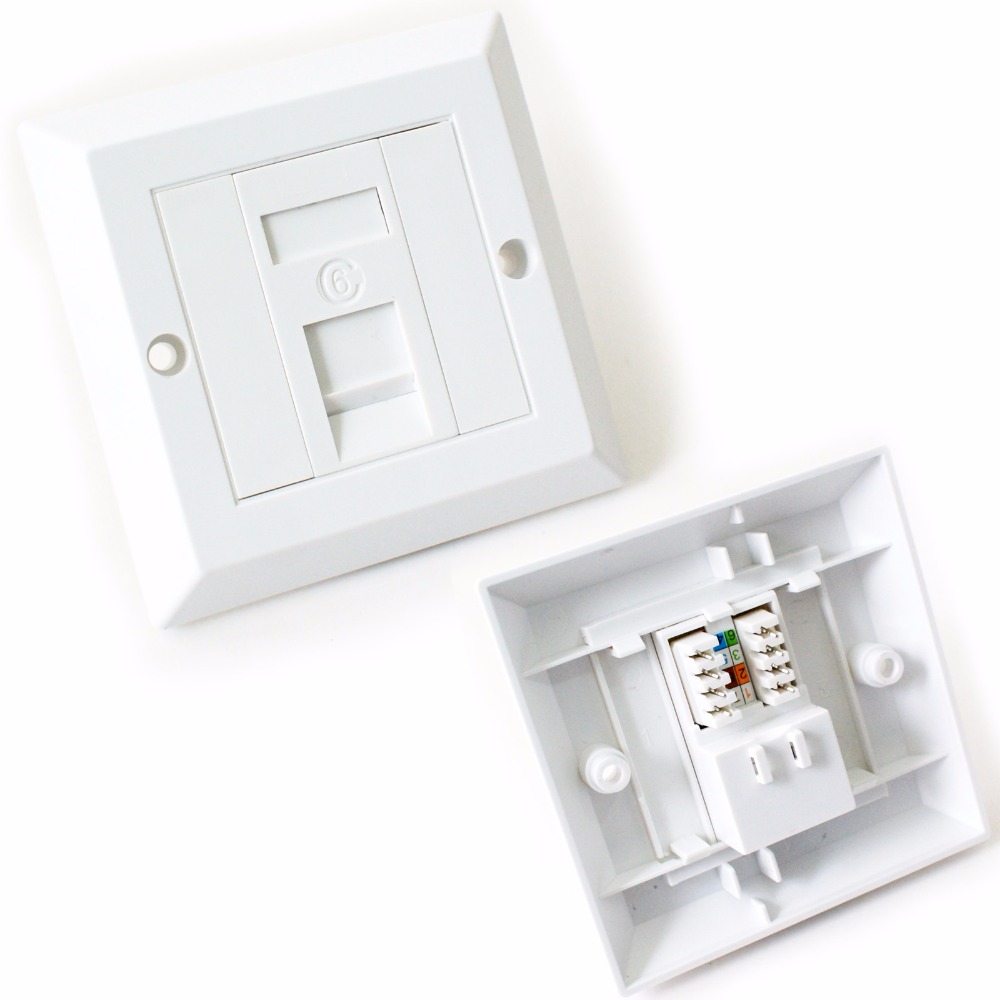 Aixton Face Plate Two Four Port Network RJ45 86 Type Wall Outlet RJ45 Faceplate