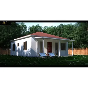 Gut gestaltete zwei schlafzimmer fertig tiny haus pläne/7,5 m * 8m länge * breite/60m2 m² fertighaus