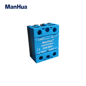 ManHua Nouveau Style <span class=keywords><strong>BLEU</strong></span> DC-AC 480V 40DA SSR <span class=keywords><strong>Relais</strong></span> - Product Image 2