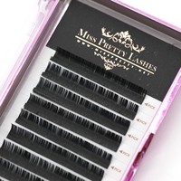 Extensions de cils en soie noire, produit professionnel, de luxe, en vison coréen, livraison gratuite