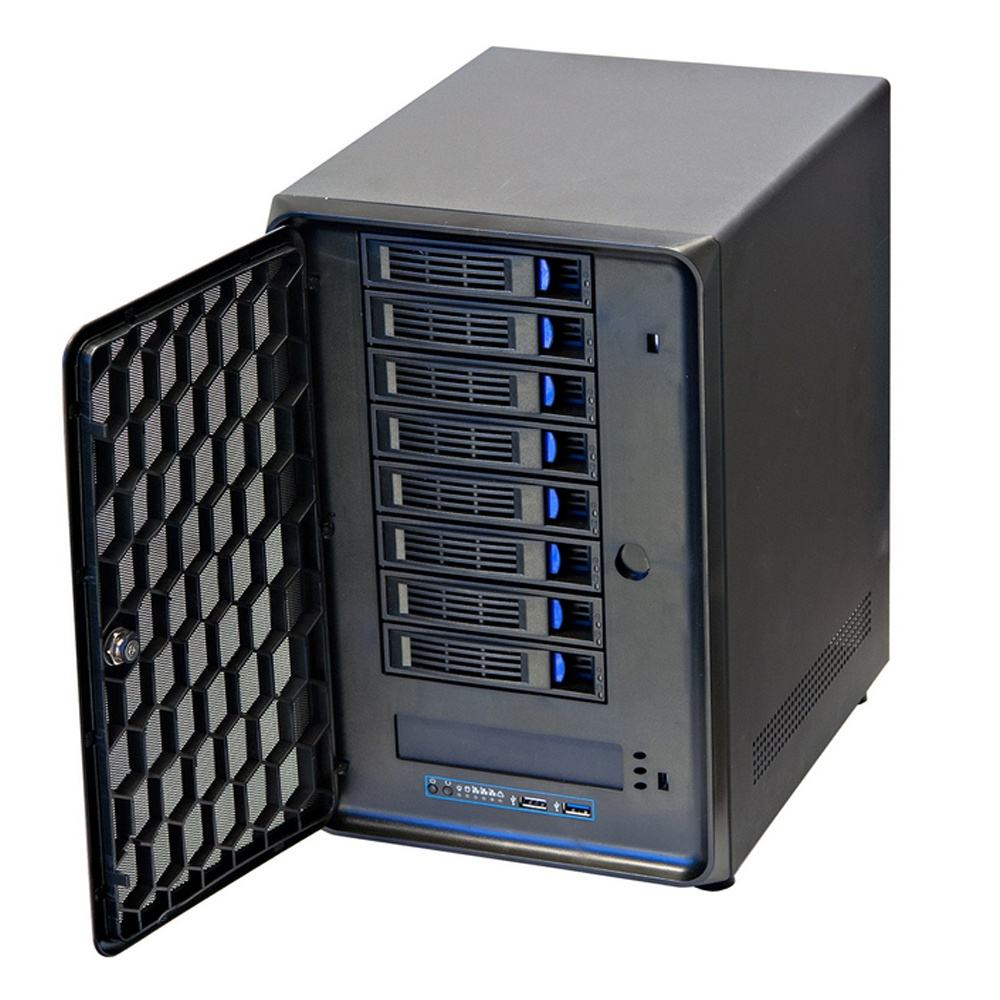 गर्म स्वैप nas भंडारण सर्वर servidor मामले rackmount 8 बे एसएएस भंडारण