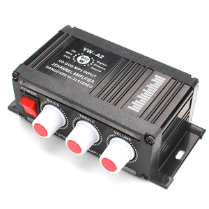 เครื่องขยายเสียงมินิไฮไฟ 2 แชนเนล สเตอริโอ สำหรับรถยนต์ พร้อมซับวูฟเฟอร์ - Product Image 3