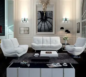 Ucuz deri trendi kesit kanepe oturma odası için mobilya setleri