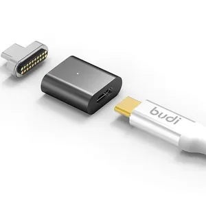 Magnetische USB typ C Adapter Unterstützung PD Ladegerät Daten Trans USB3.1 Power Lieferung Schnell Ladung Stecker Konverter für telefon tablet