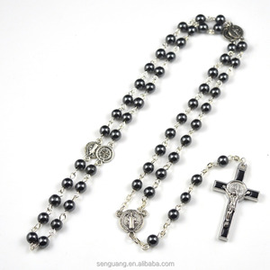 Venta al por mayor hematita st benedict conector negro católica hombre <span class=keywords><strong>rosario</strong></span> - Product Image 3