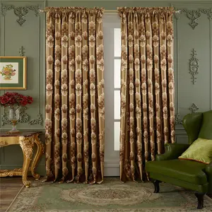 Jacquard Panel Window dernier rideau de cantonnière manuelle fantaisie de Dubaï pour le salon