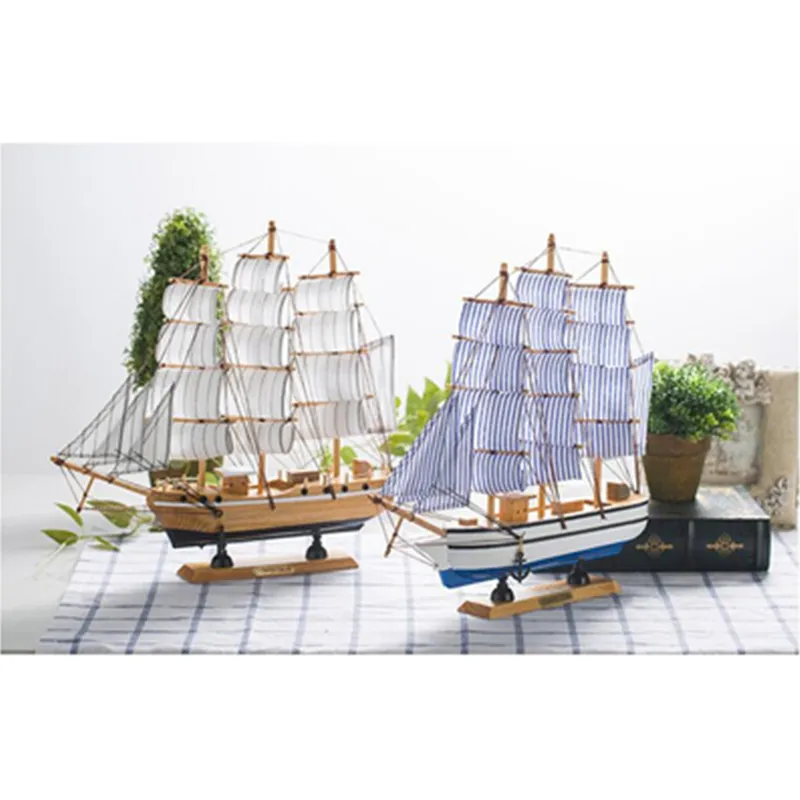 Assembleren Building Kits Schip Model Houten Zeilboot Diy Speelgoed Houten Craft Boot Decoratie