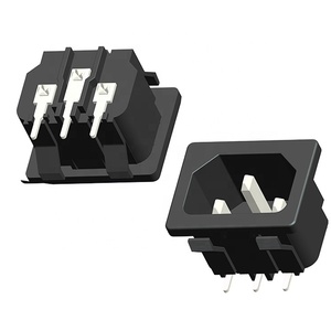 New AC Ổ cắm điện huaconn thiết bị đầu vào bảng điều chỉnh độ dày 2.0mm với 4.8mm/6.3mm thiết bị đầu cuối 16A 250V C14 với PCB Pin cho nồi - Product Image 2