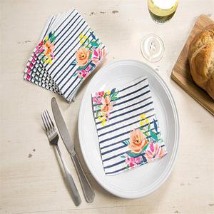 9,8 "x9.8" individuelles logo printed1/4 fach zellstoff papier serviette