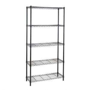 850*330*1600 मिमी RH-WS8533160B-5 तार जाल डिस्प्ले रैक पांच परतों काले धातु के तार आश्रय - Product Image 2