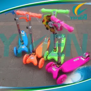 Plegable nuevo maix scooter para niños, flash light wheels scooter para niños, barato venta kick board plegable