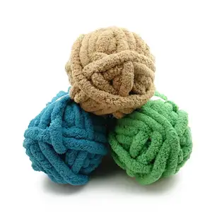 soft 100 polyester chunky yarn thick chenille yarn for knitting carpet