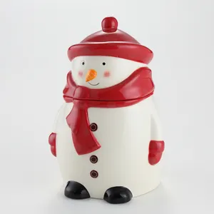 ขายส่งเซรามิคคริสต์มาส Snowman Cookie Jar