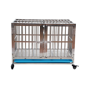 <span class=keywords><strong>Cage</strong></span> pour chien XL en acier inoxydable multicouche modulaire pliante et robuste avec toit et palette de plateau en plastique - Product Image 1