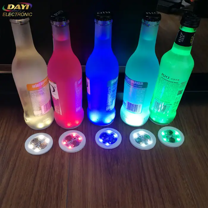 New arrivals party favor customized color light led sticker for bottle, led bottle sticker
