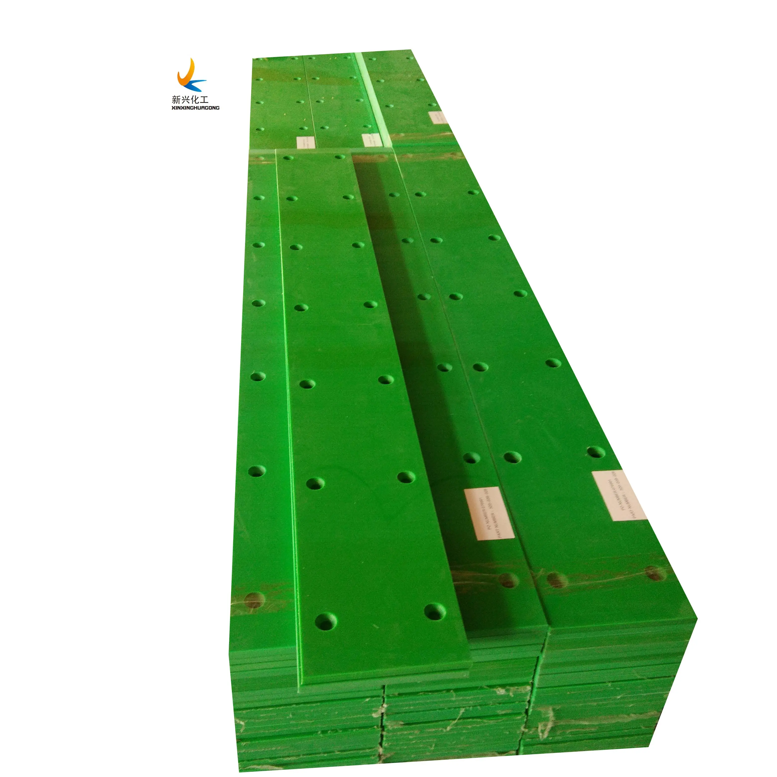 Faixa transportadora de impacto uhmwpe, cinta transportadora colorida, barra uhmwpe, plástico verde, cintas de resistência