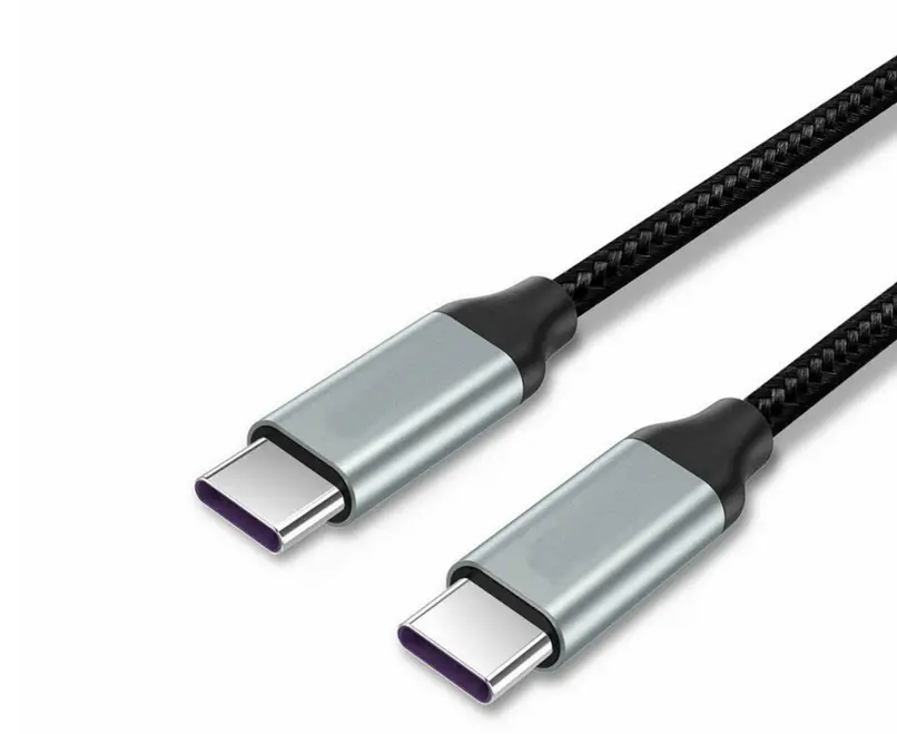 Nylon Braided Male to Male 3A 60W Type C Fast Charging Cable Type C to Type C PD charging usb cable